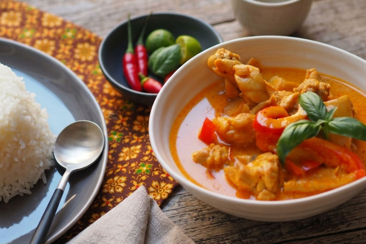 Chicken Thai Red curry with Butternut Squash and Red Peppers