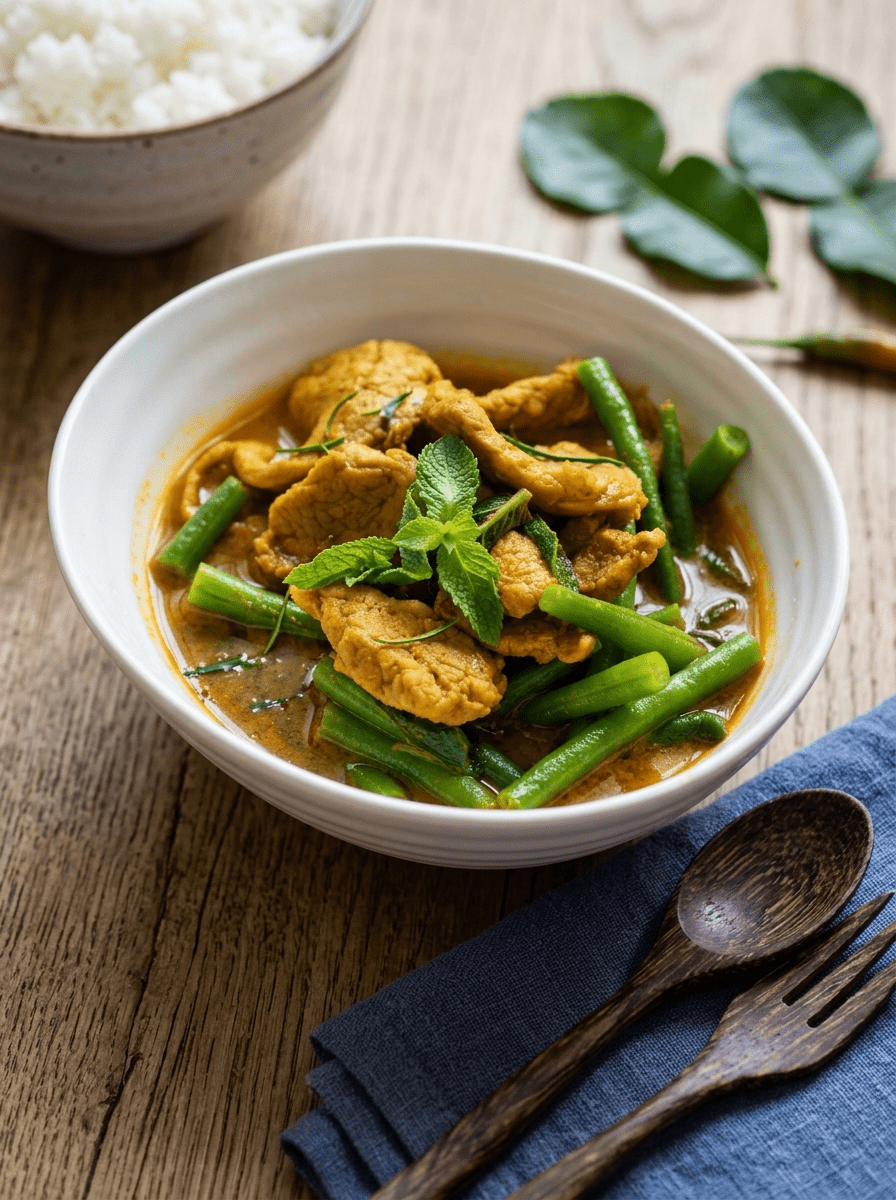 Pork Thai Jungle Curry with Green Beans - Mae Jum Store (UK)